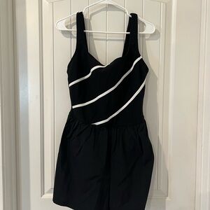 Longitude Black and White Swim Romper Size 14